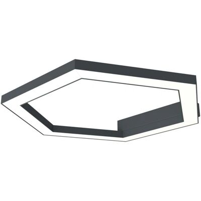 Lumicom Esagono 1x Lámpara de Techo - Ø40cm, 22W, Antracita Lumicom Esagono 1x Lámpara de Techo - Ø40cm, 22W, Antracita