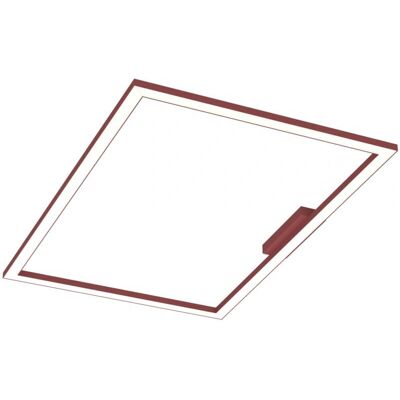 Lumicom - Lámpara de techo de piso 60x90cm - Metal blanco y piel de vaca Lumicom - Lámpara de techo de piso 60x90cm - Metal blanco y piel de vaca