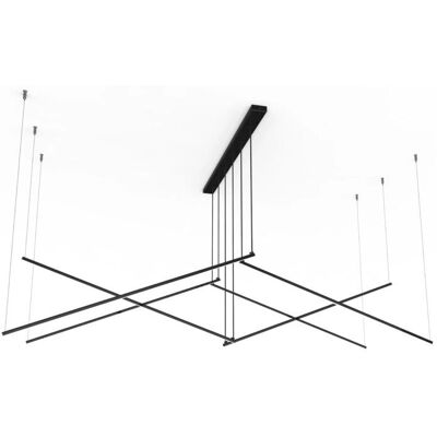 Lámpara Colgante Storm - Tira LED 102W/m, Metal, Blanco Brillante Lámpara Colgante Storm - Tira LED 102W/m, Metal, Blanco Brillante