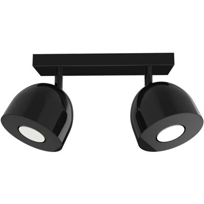 Lumicom Lampada da Soffitto 2x GU10 Max 33W Metallo Nero Lumicom Lampada da Soffitto 2x GU10 Max 33W Metallo Nero