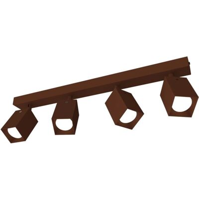 Lumicom Lámpara de Techo Brick - 4x GU10 - 33W - Metal - Corten - 60cm Lumicom Lámpara de Techo Brick - 4x GU10 - 33W - Metal - Corten - 60cm
