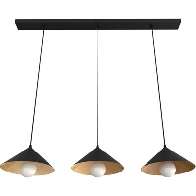 Lumicom - Chapeau Binario - Nero - Foglia Dorata - Lampada Lumicom - Chapeau Binario - Nero - Foglia Dorata - Lampada
