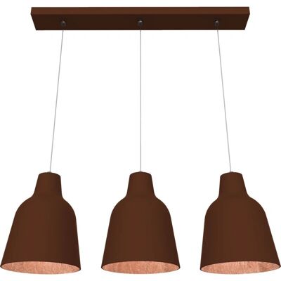 Lumicom Binario Lámpara Colgante - Metal Corten Hoja Lineal Lumicom Binario Lámpara Colgante - Metal Corten Hoja Lineal