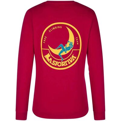 LA SPORTIVA Climbing on the Moon Sweatshirt - Rosa LA SPORTIVA Climbing on the Moon Sweatshirt - Rosa