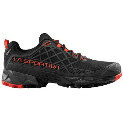 La Sportiva Akyra II Gtx - Chaussures trail - Noir/Tomate Cerise - Publicité La Sportiva Akyra II Gtx - Chaussures trail - Noir/Tomate Cerise - Publicité