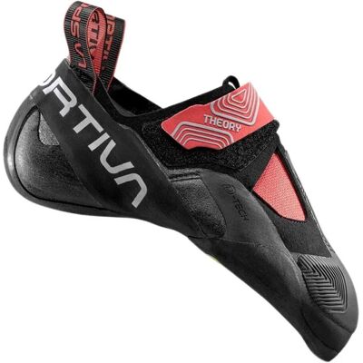 Chaussures d'escalade La Sportiva Theory noir rouge saumon femme - 40.5 - Publicité Chaussures d'escalade La Sportiva Theory noir rouge saumon femme - 40.5 - Publicité