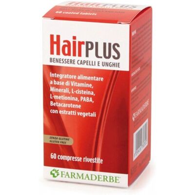 Farmaderbe Hair Plus - Fortalece cabello y uñas - 60 Comprimidos Farmaderbe Hair Plus - Fortalece cabello y uñas - 60 Comprimidos
