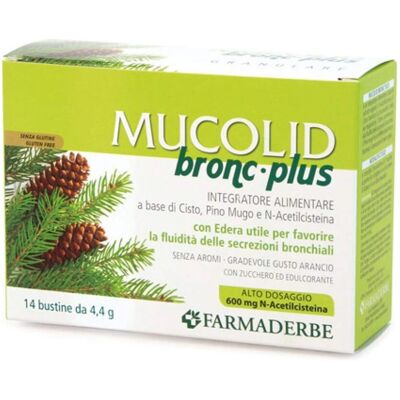 Farmaderbe Mucolid Bronc Plus 600 - Benessere Respiratorio - Integratore Alimentare Farmaderbe Mucolid Bronc Plus 600 - Benessere Respiratorio - Integratore Alimentare