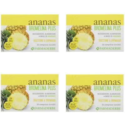 Farmaderbe Srl Ananas Bromelina Plus Drenante Cellulite - 30 Compresse Farmaderbe Srl Ananas Bromelina Plus Drenante Cellulite - 30 Compresse