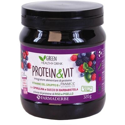 Farmaderbe Proteine & Vitamine Frutti di Bosco - Integratore alimentare Farmaderbe Proteine & Vitamine Frutti di Bosco - Integratore alimentare