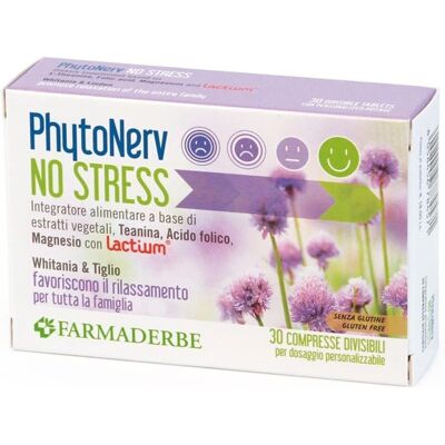 Farmaderbe Phytonerv No Stress - Integratore per rilassamento 30 Compresse Farmaderbe Phytonerv No Stress - Integratore per rilassamento 30 Compresse