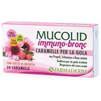 Farmaderbe Mucolid Bronc Immuno - Caramelle per la gola Farmaderbe Mucolid Bronc Immuno - Caramelle per la gola