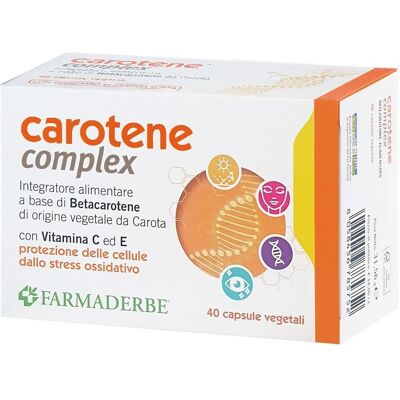 Farmaderbe Srl Carotene Complex - 40 Capsule - Supporto Pelle & Vista Farmaderbe Srl Carotene Complex - 40 Capsule - Supporto Pelle & Vista