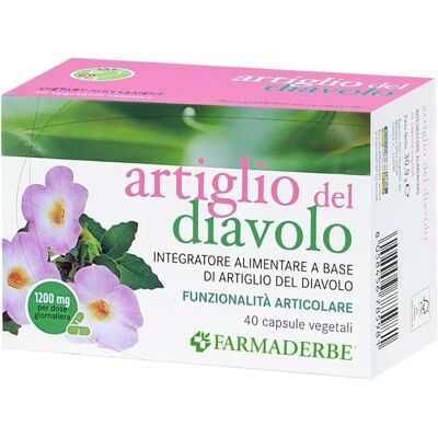 Farmaderbe srl Artiglio del Diavolo 40CPS 1200MG - Integratore alimentare Farmaderbe srl Artiglio del Diavolo 40CPS 1200MG - Integratore alimentare