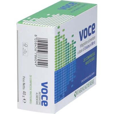 Farmaderbe Nutra Line Integratore Voce - 20 Compresse Masticabili Farmaderbe Nutra Line Integratore Voce - 20 Compresse Masticabili