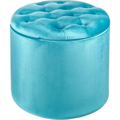 Baroni Home - Pouf Contenitore - Turkoois - Pouf Baroni Home - Pouf Contenitore - Turkoois - Pouf