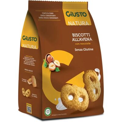 Farmafood Srl Giusto Biscotti avena con nocciole - Biscotto Farmafood Srl Giusto Biscotti avena con nocciole - Biscotto