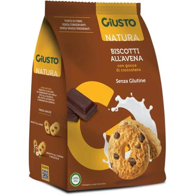 Farmafood Srl Giusto Biscotti senza glutine con avena e gocce di cioccolato - 250g Farmafood Srl Giusto Biscotti senza glutine con avena e gocce di cioccolato - 250g