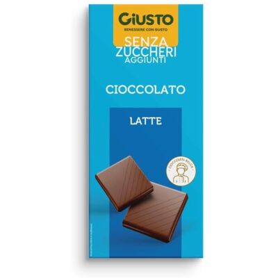 Giusto Cioccolato al Latte Senza Zucchero - Ricco di Fibre 85g Giusto Cioccolato al Latte Senza Zucchero - Ricco di Fibre 85g