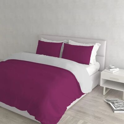 Ensemble de Housse de Couette Double - 250 x 200 cm - Rose, Gris - Parure Ensemble de Housse de Couette Double - 250 x 200 cm - Rose, Gris - Parure