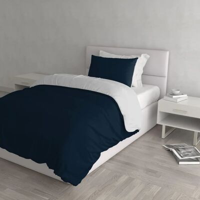 Ensemble de housse de duvet double Datex - 150 x 200 cm - Bleu, Gris - Literie Ensemble de housse de duvet double Datex - 150 x 200 cm - Bleu, Gris - Literie