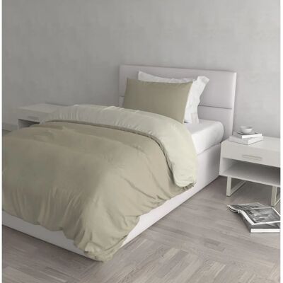 Datex Parure de duvet double - 200 x 200 cm - Taupe - Ensemble de housse de couette Datex Parure de duvet double - 200 x 200 cm - Taupe - Ensemble de housse de couette