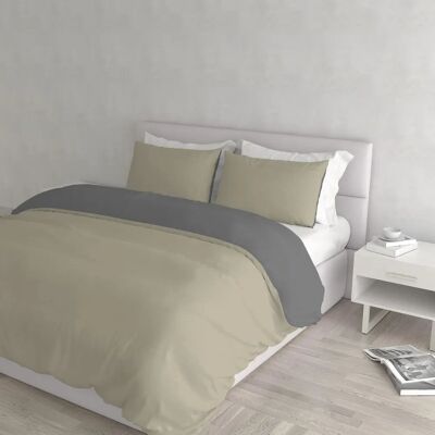 Ensemble de housse de duvet Datex - 250 x 200 cm - Taupe, Gris - Parure Ensemble de housse de duvet Datex - 250 x 200 cm - Taupe, Gris - Parure