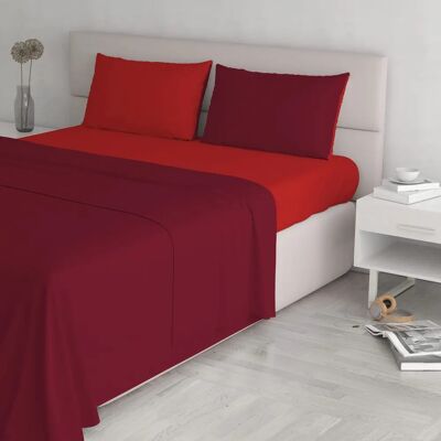 Linge de Lit Double Bordeaux - Linge de Lit - 240 x 300 cm Linge de Lit Double Bordeaux - Linge de Lit - 240 x 300 cm