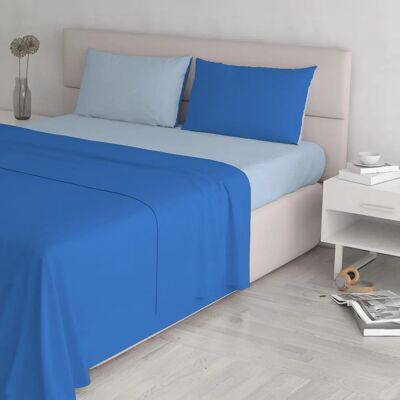 Ensemble de Linge de Lit Double - 240 x 300 cm - Bleu Ensemble de Linge de Lit Double - 240 x 300 cm - Bleu