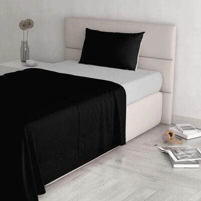 Ensemble de linge de lit Datex pour lit double - 180 x 300 cm - Noir, Gris Ensemble de linge de lit Datex pour lit double - 180 x 300 cm - Noir, Gris