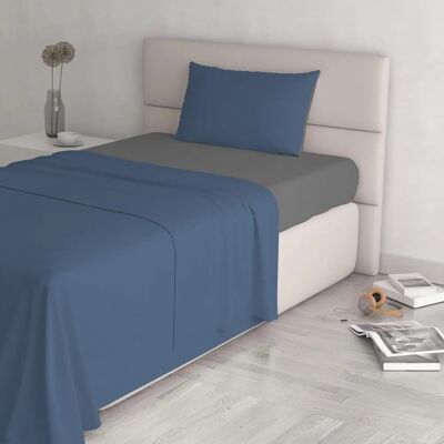 Datex Ensemble de linge de lit bleu gris - 150x300cm - Linge de lit Datex Ensemble de linge de lit bleu gris - 150x300cm - Linge de lit