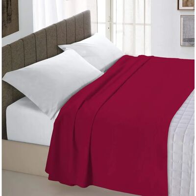 Housse de couette Max en coton - Drap de dessus, Bordeaux, Simple Housse de couette Max en coton - Drap de dessus, Bordeaux, Simple