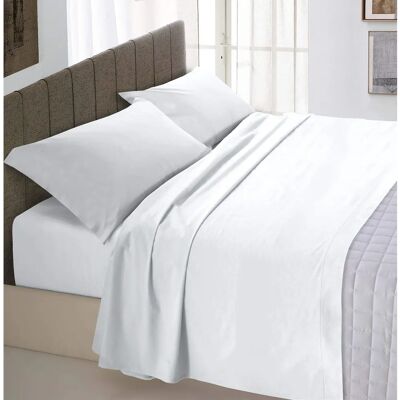Drap Max Color Blanc en Coton - Taille 1.5 Drap Max Color Blanc en Coton - Taille 1.5