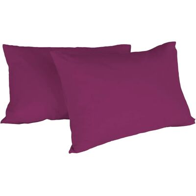 Ensemble de taies d'oreiller en coton fuchsia - Datex Trade Ensemble de taies d'oreiller en coton fuchsia - Datex Trade