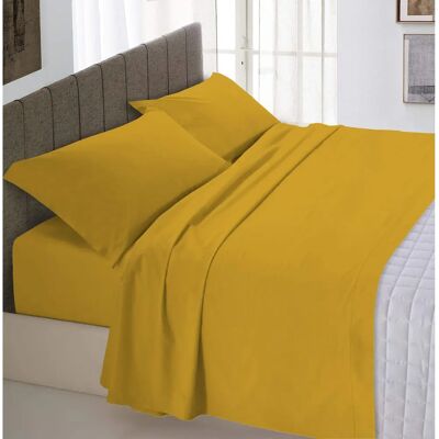 Ensemble de linge de lit italien - Moutarde - 100% coton Ensemble de linge de lit italien - Moutarde - 100% coton