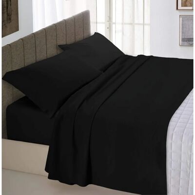Max Color - Linge de lit en coton, Noir, 2 Places - Bed linen Max Color - Linge de lit en coton, Noir, 2 Places - Bed linen