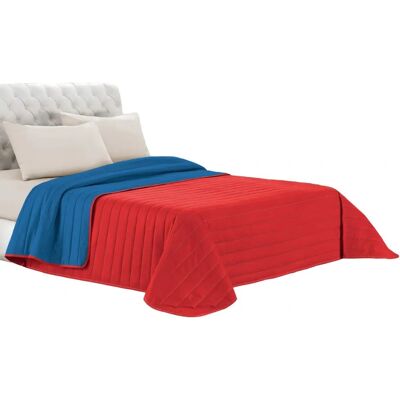 Duvet d'été italien - Microfibre, Royal/Rouge, 170x270cm Duvet d'été italien - Microfibre, Royal/Rouge, 170x270cm