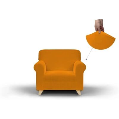 Housse de canapé orange Datex - 100 x 110 cm - Housse de sofa Housse de canapé orange Datex - 100 x 110 cm - Housse de sofa
