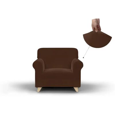 Housse de Canapé Élastique Marron Datex - Protège & Décore Housse de Canapé Élastique Marron Datex - Protège & Décore