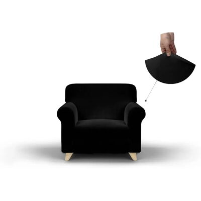 Housse de canapé élastique Datex - 100x110 cm, Noir Housse de canapé élastique Datex - 100x110 cm, Noir