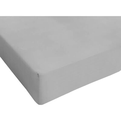 Drap en Coton Gris avec Coins Élastiques - 140x200cm Drap en Coton Gris avec Coins Élastiques - 140x200cm