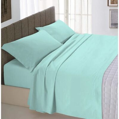 Linge de lit Max Color Italie - Double, Vert Eau, Coton Linge de lit Max Color Italie - Double, Vert Eau, Coton