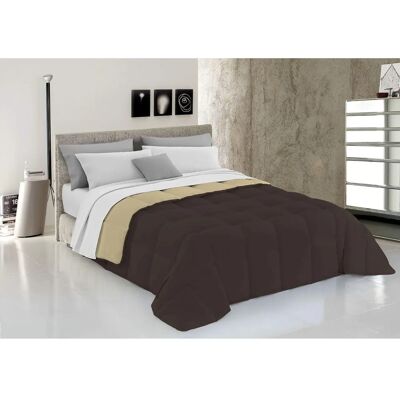 Couette d'hiver double-face marron et crème - Couette d'hiver Couette d'hiver double-face marron et crème - Couette d'hiver