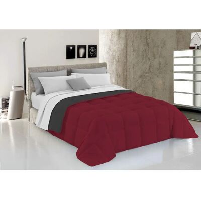 Datex Bordeaux et gris foncé Couette d'hiver double-face - Couette Datex Bordeaux et gris foncé Couette d'hiver double-face - Couette