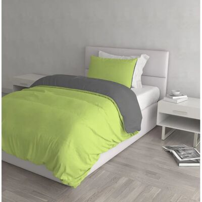 Ensemble de housse de duvet Double Datex - 200 x 200 cm - Vert, Gris - Literie Ensemble de housse de duvet Double Datex - 200 x 200 cm - Vert, Gris - Literie