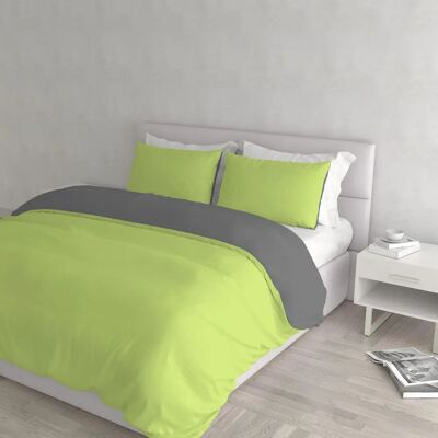 Datex Ensemble de Housse de Couette - 250 x 200 cm - Vert/Gris - Ensemble de Literie Datex Ensemble de Housse de Couette - 250 x 200 cm - Vert/Gris - Ensemble de Literie