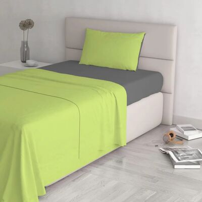Ensemble de Linge de Lit Datex - 180x300cm - Vert, Gris Ensemble de Linge de Lit Datex - 180x300cm - Vert, Gris