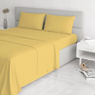 Linge de lit en satin jaune fabriqué en Italie - Linge de lit Linge de lit en satin jaune fabriqué en Italie - Linge de lit