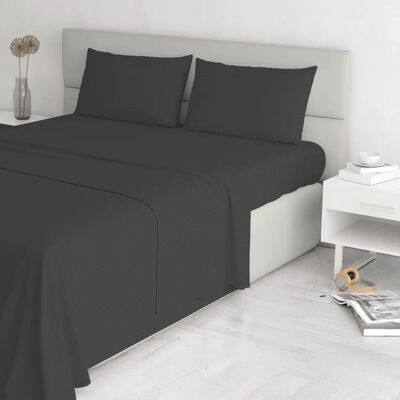 Ensemble de linge de lit à rayures en satin made in Italy noir Ensemble de linge de lit à rayures en satin made in Italy noir