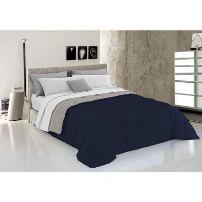 Datex Couette Hiver Double Face Bleu/Gris - 170x260cm Datex Couette Hiver Double Face Bleu/Gris - 170x260cm